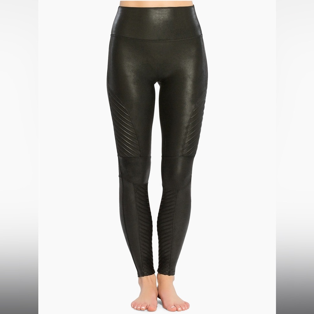 SPANX Faux Leather Moto Leggings